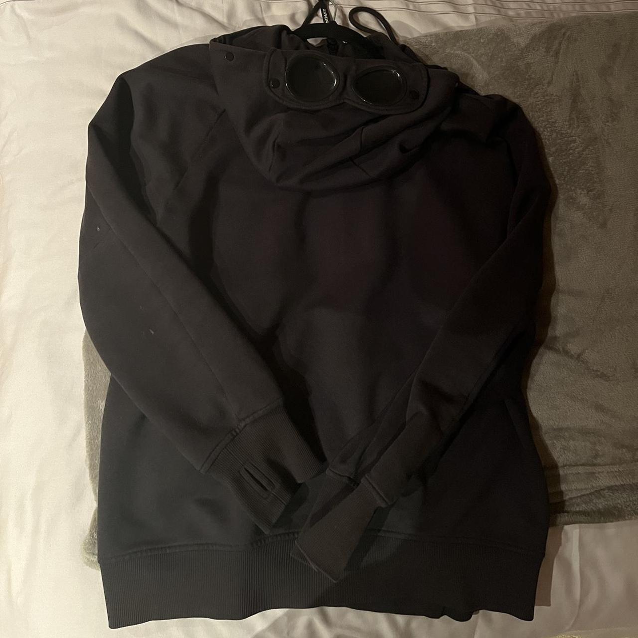 CP company goggle hoodie Size large Black In great... - Depop