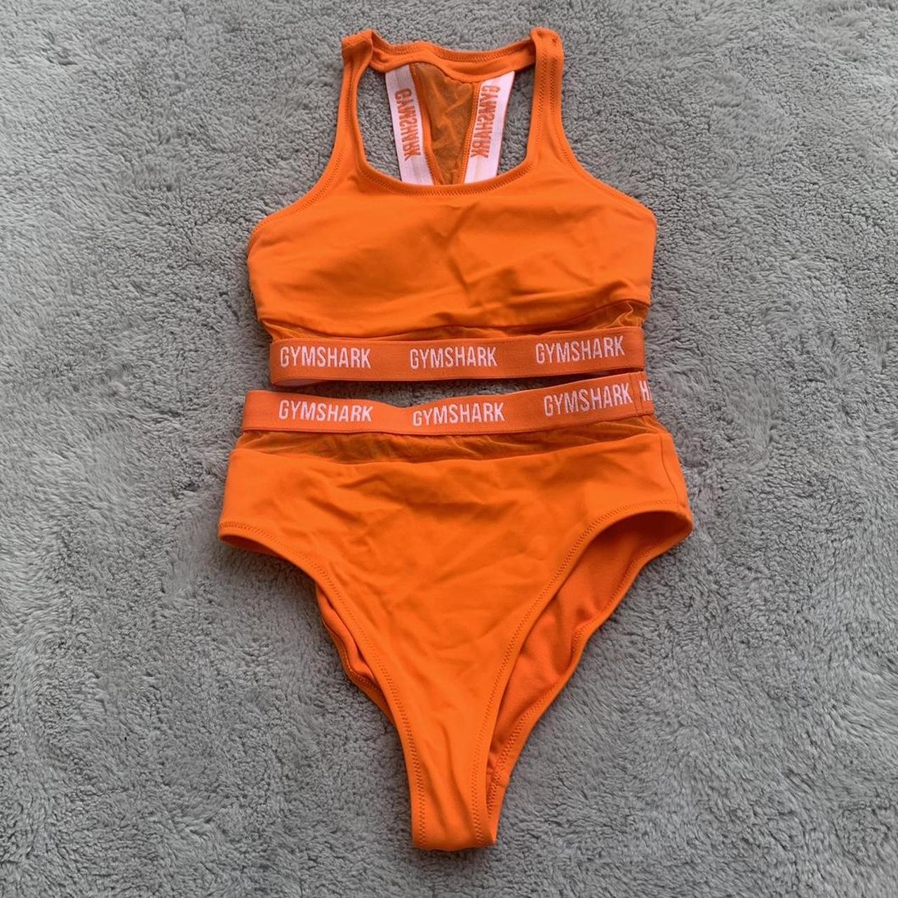 Gymshark Women's Orange Swimsuit-one-piece | Depop