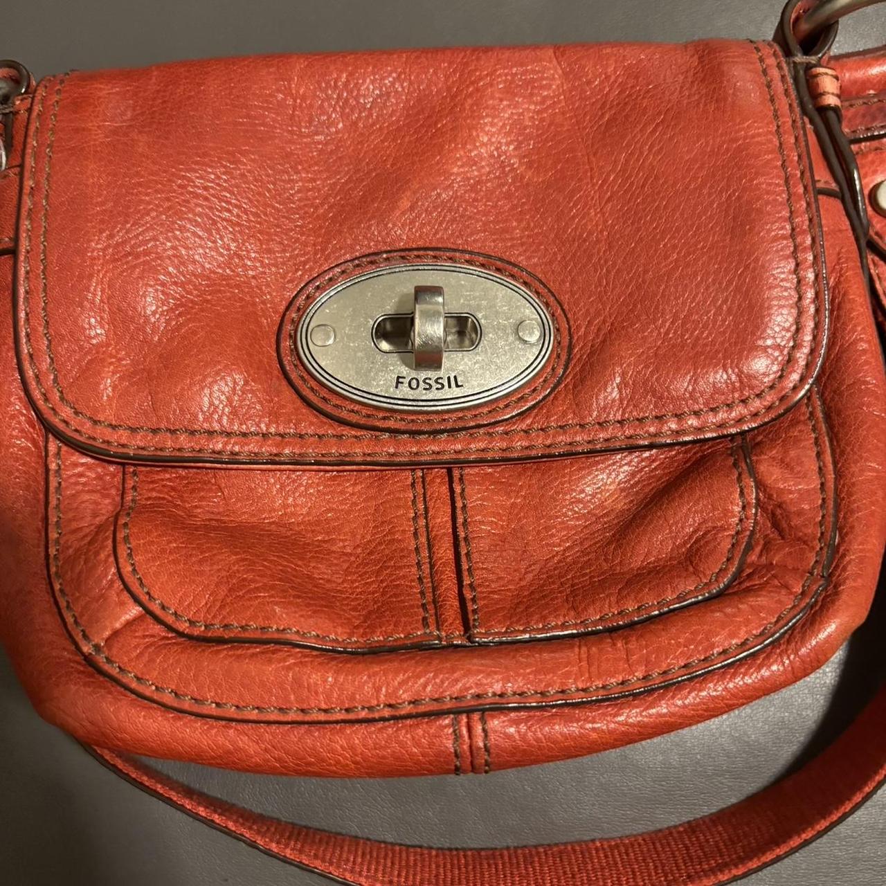 Fifty Four Fossil Solid Burgundy Leather Shoulder Bag One Size - 89% off |  ThredUp