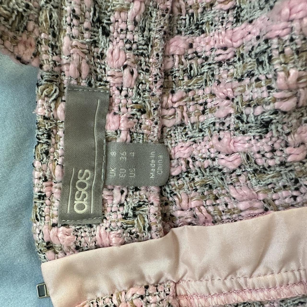 ASOS tweed matching set, pink and grey :) Size 4 is... - Depop