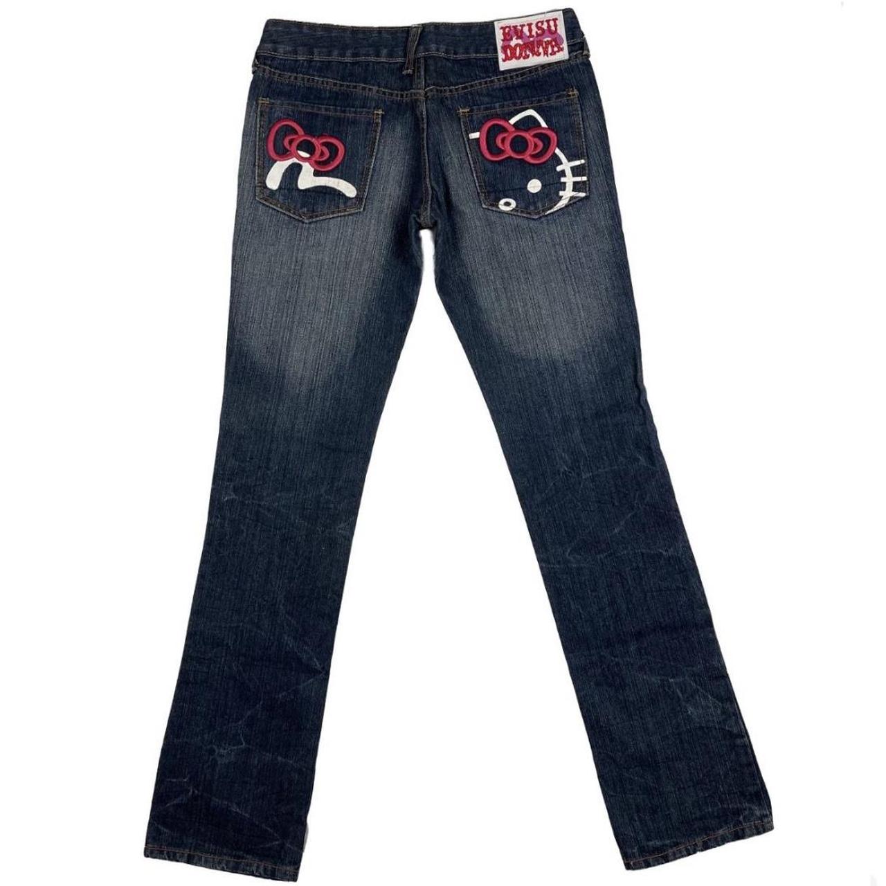 Rare Evisu X Hello kitty jeans 💘 Size : 28W, 32L... | Depop 