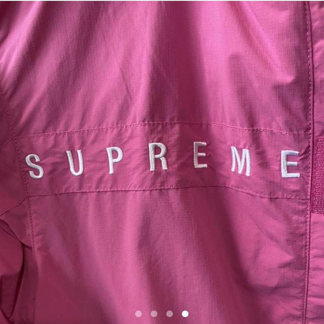 Pink supreme coat , Curve logo rip stop. F/W20 drop.... - Depop