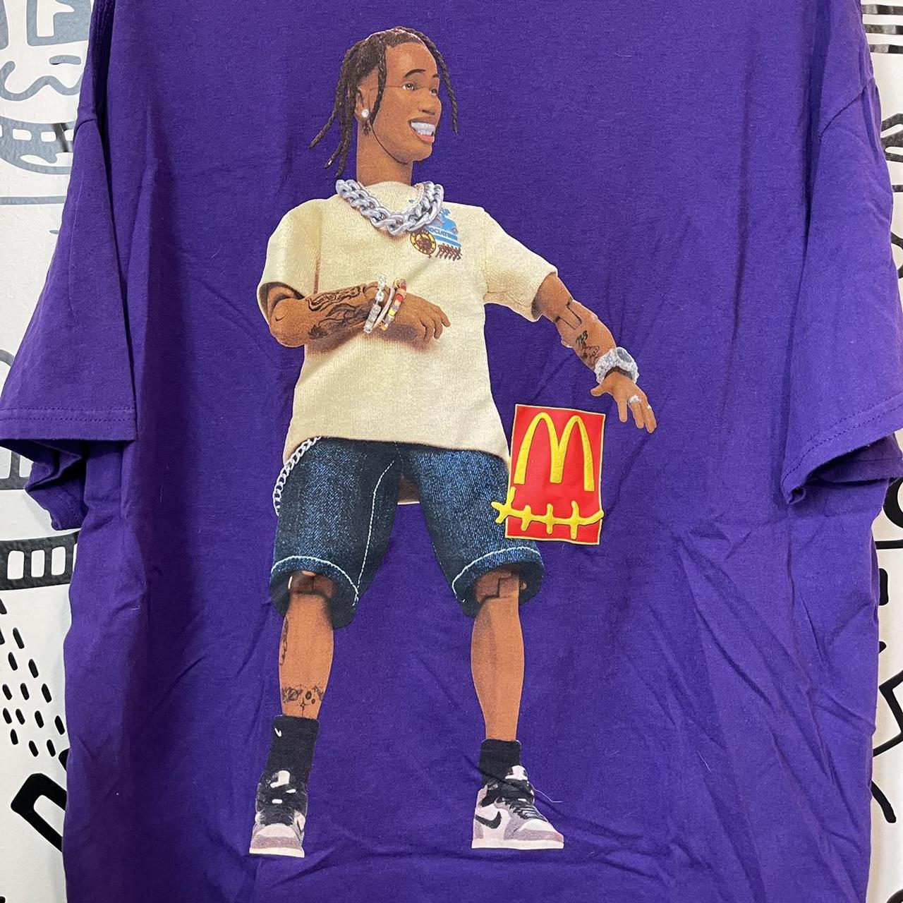 Travis Scott Men's Purple T-shirt | Depop