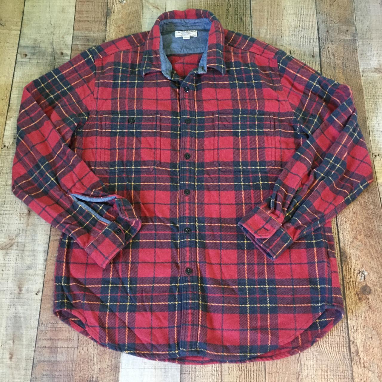 Wallace outlet & Barnes Black Heavy Flannel Button Up - Size Large