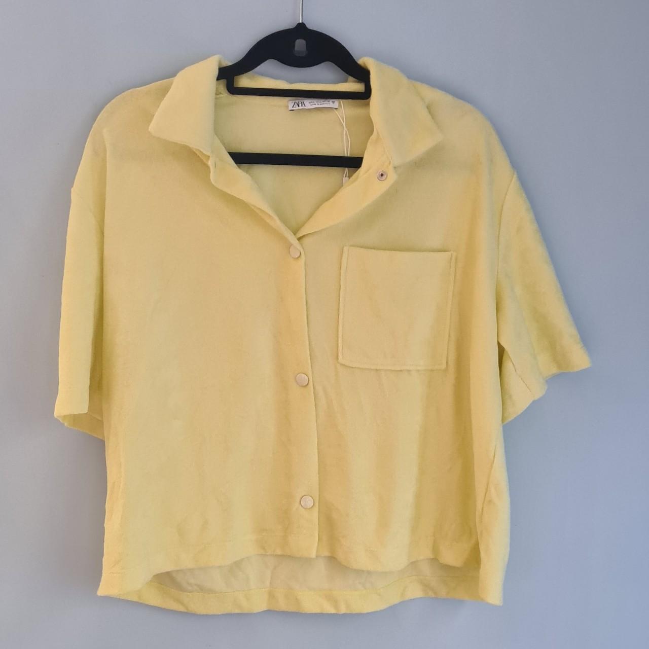 Zara Women's Yellow Shirt | Depop