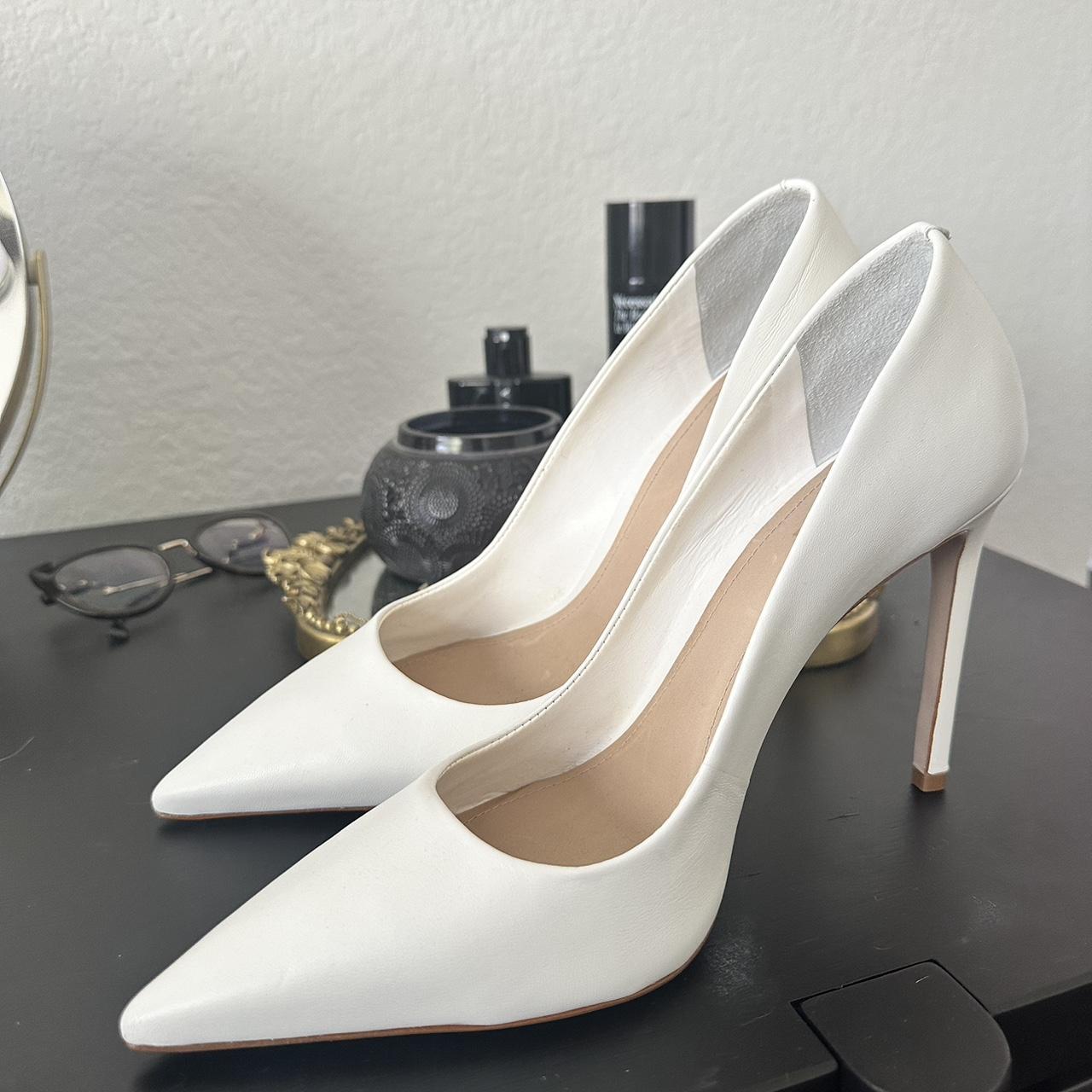 schutz white heels