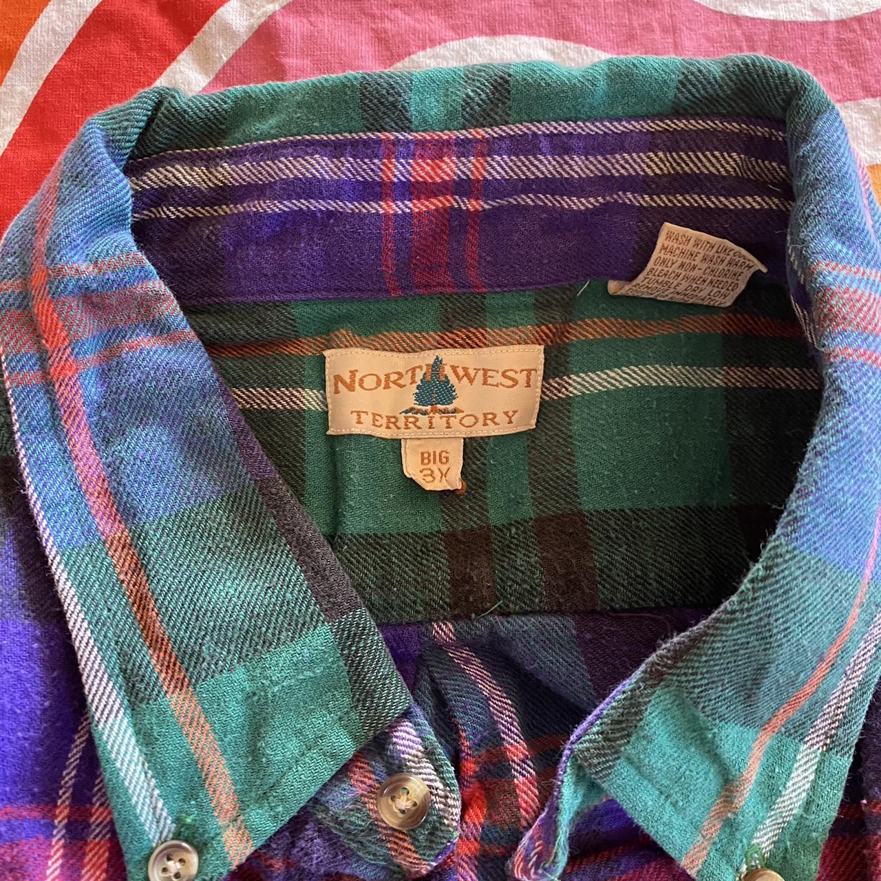 vintage 80s 90s flannel by northwest territory... - Depop