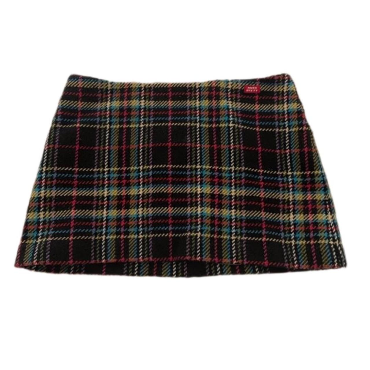 Vintage miss sixty plaid mini skirt Low rise Y2k... - Depop