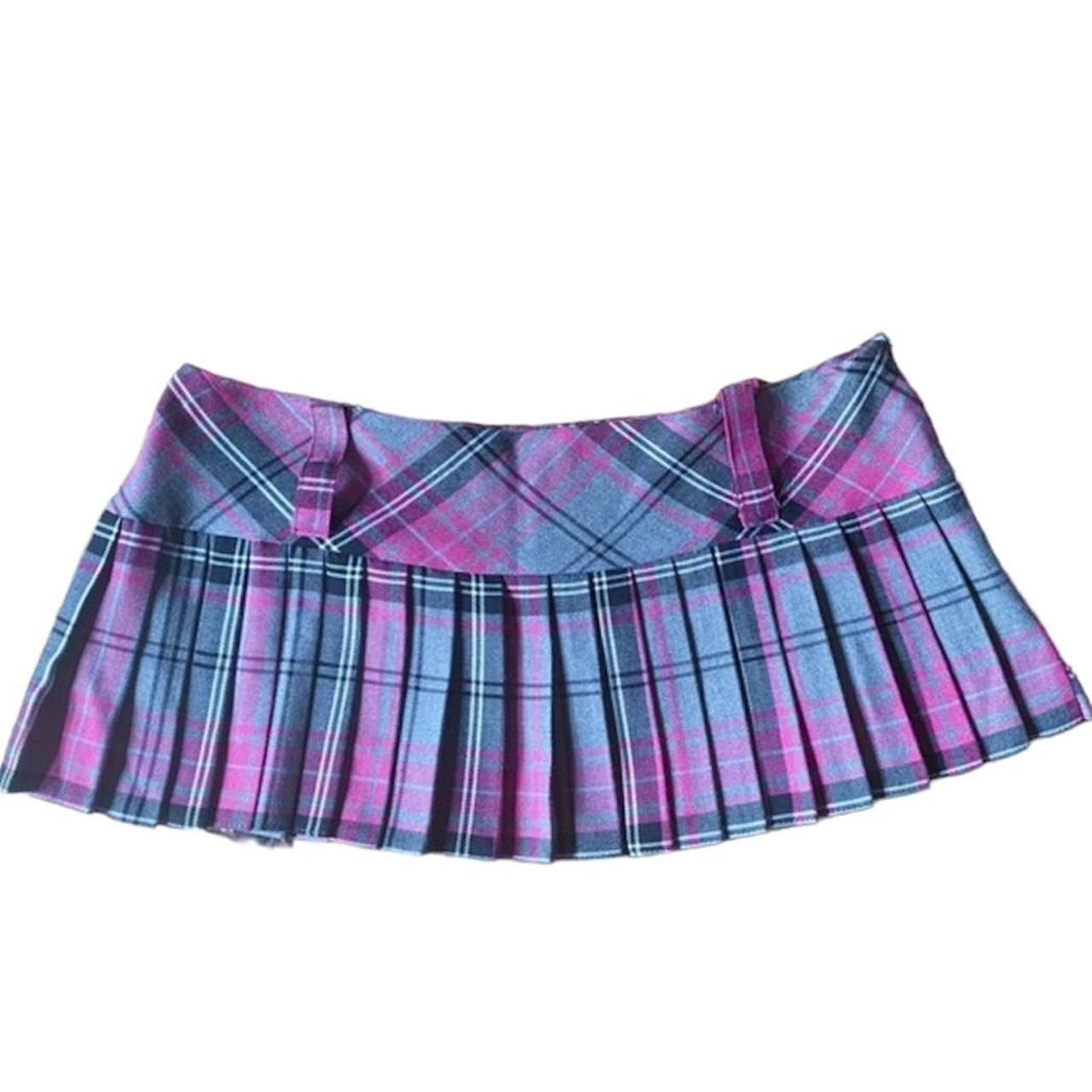 2000’s plaid/tartan micro mini skirt Pleated skirt... - Depop