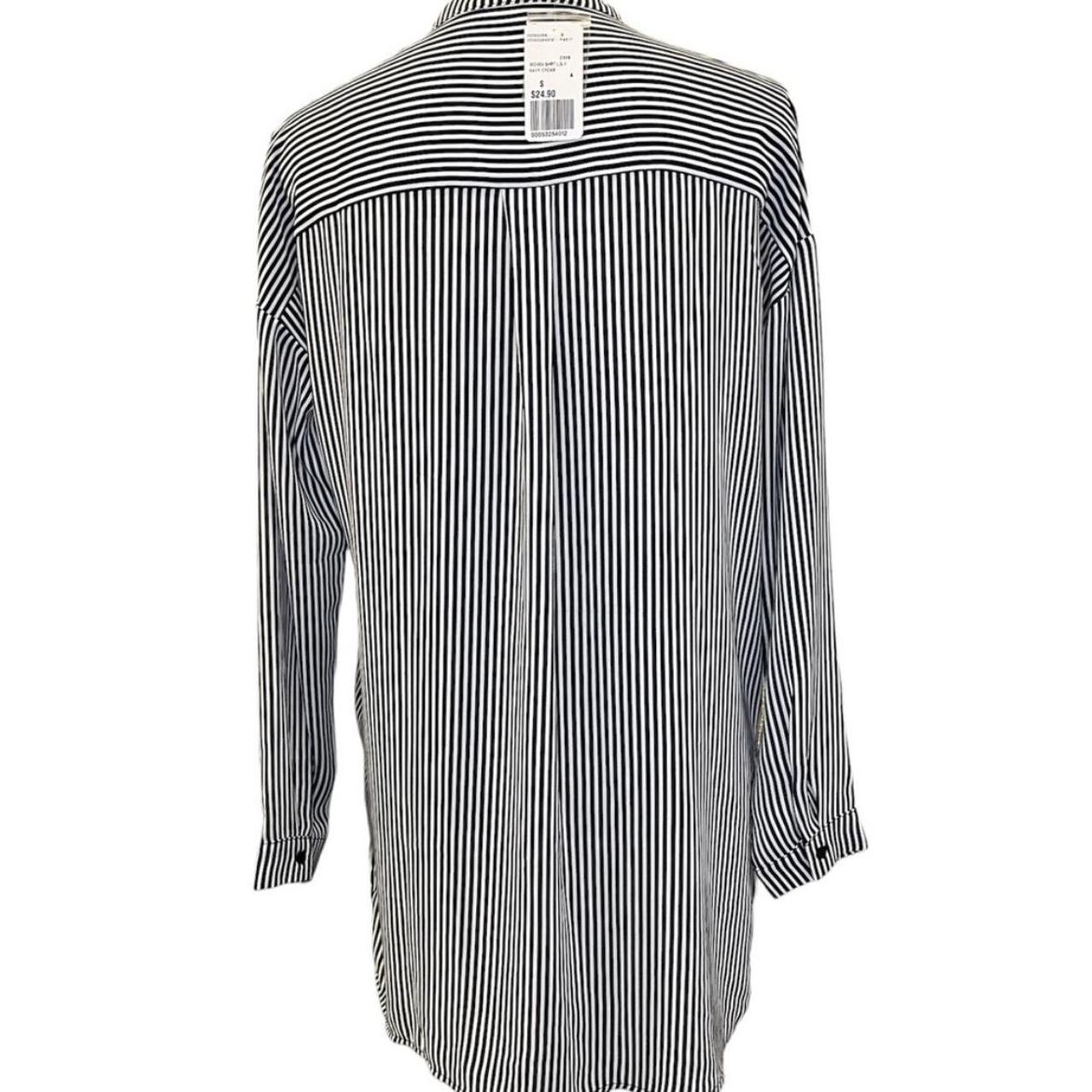 NWT Forever 21 Pinstripe Button Down Blouse Depop