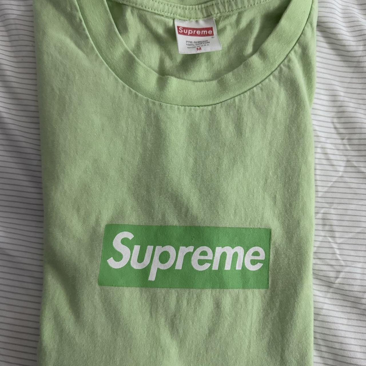 Lime green outlet supreme shirt