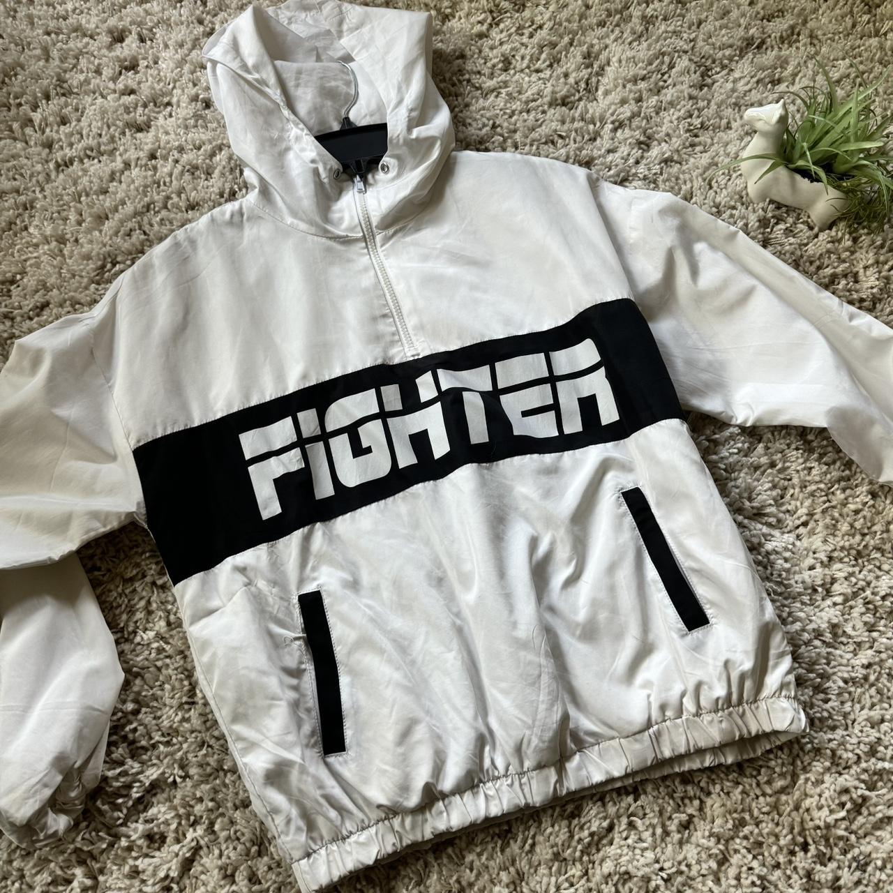 Forever 21 white windbreaker best sale