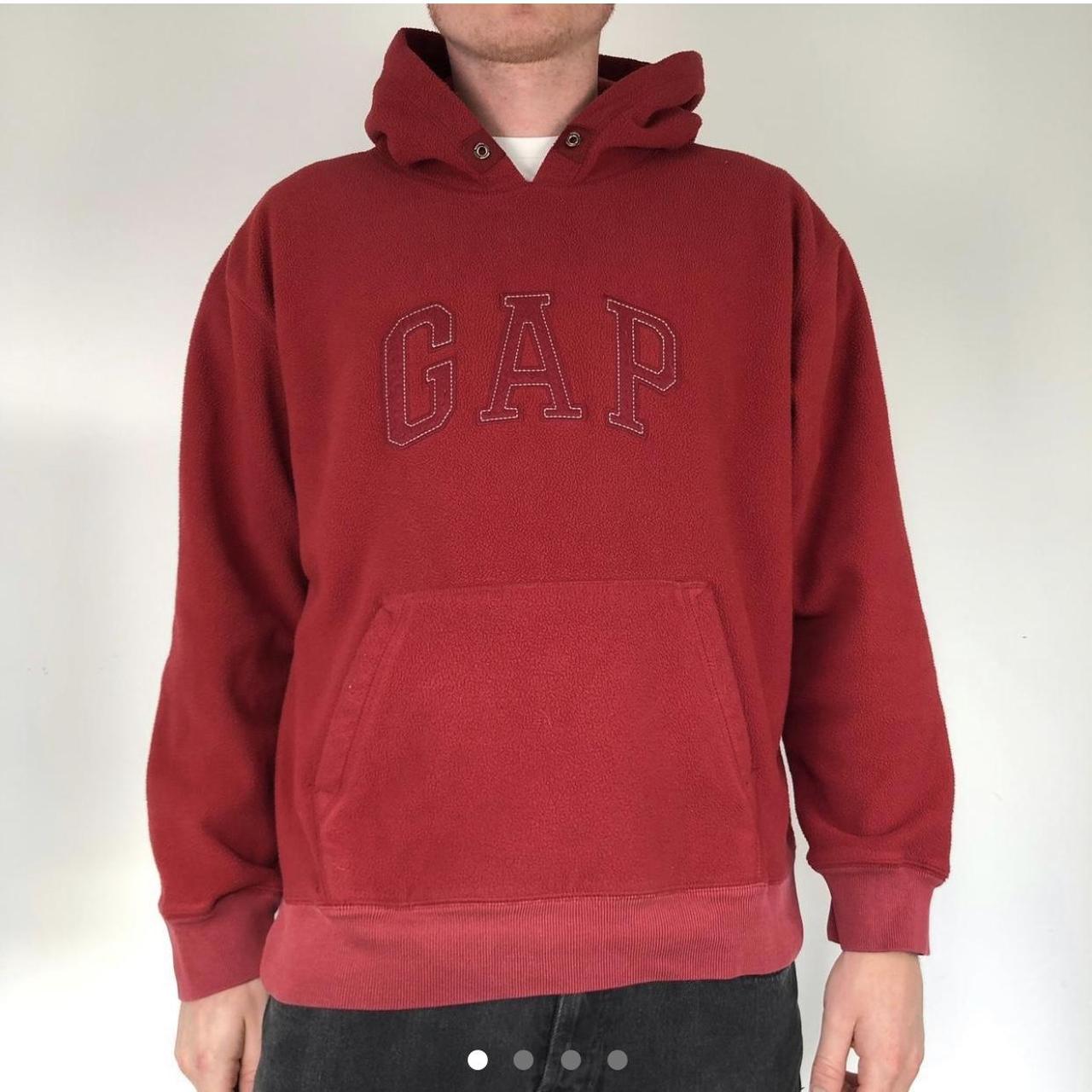 Gap Men's Red Hoodie | Depop