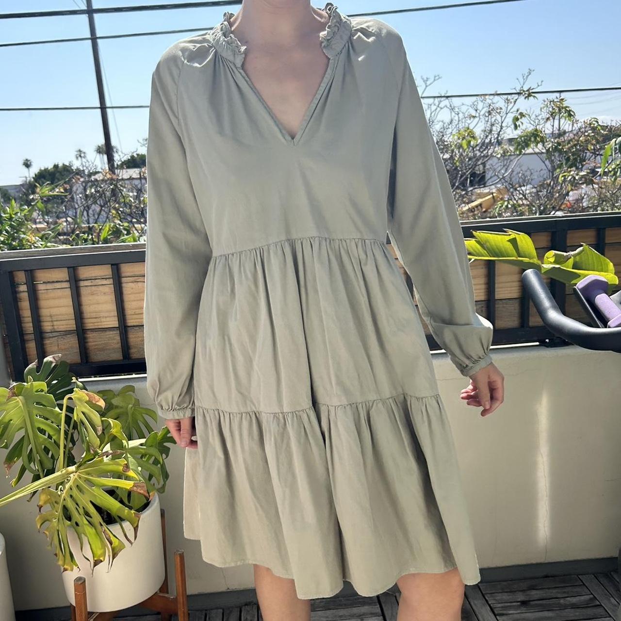 Sage Green Sundry Dress - Depop