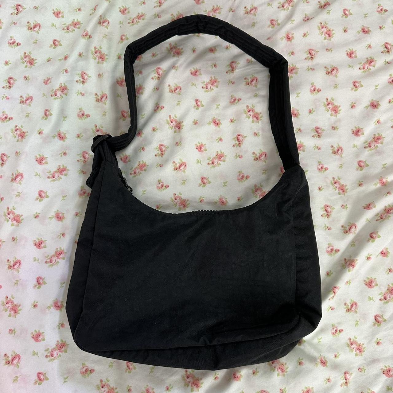 baggu mini nylon shoulder bag color black adjustable... - Depop