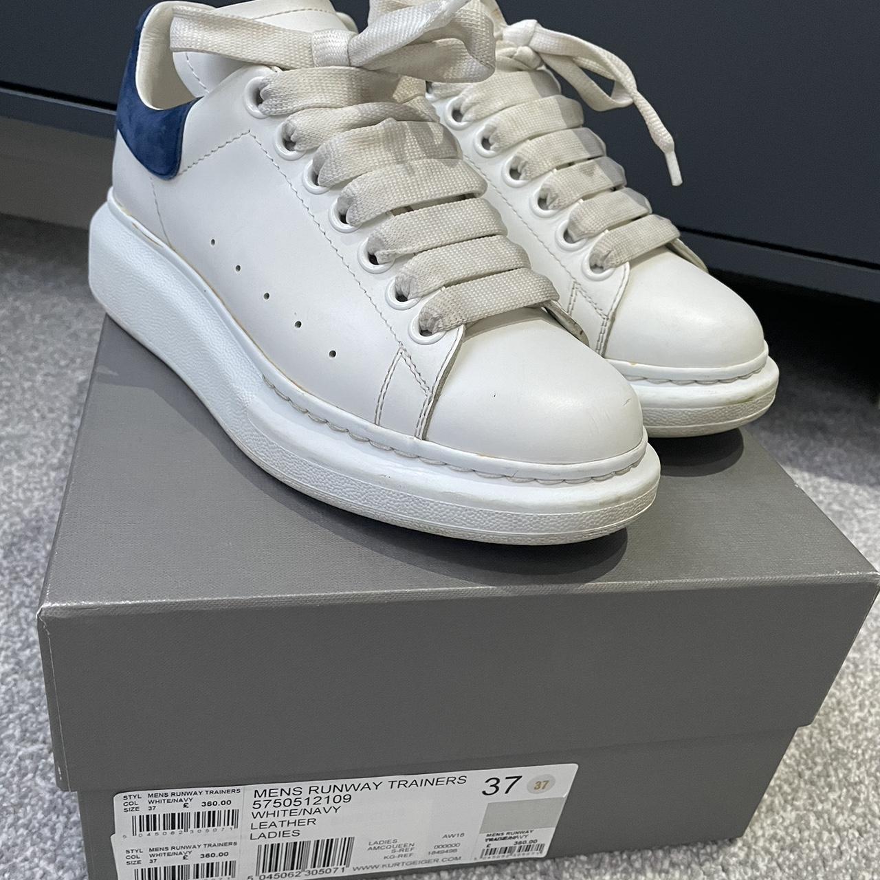 ALEXANDER MCQUEEN RUNWAY TRAINERS WHITE NAVY SIZE