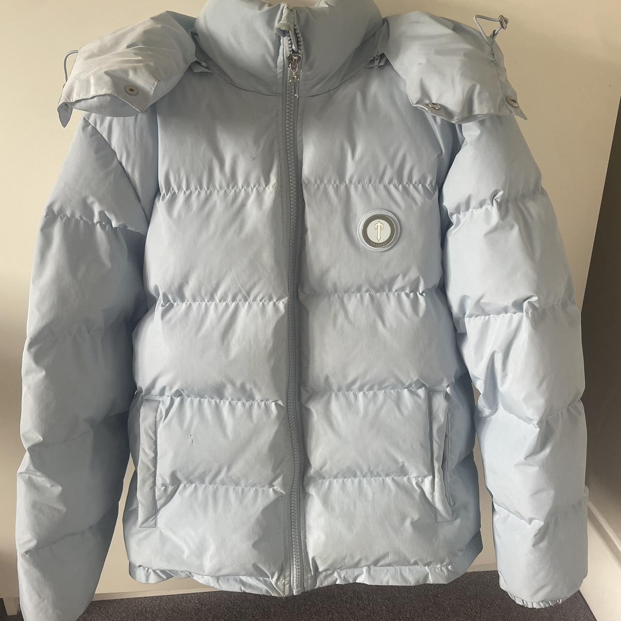 Trapstar irongate hooded puffer jacket Ice blue... Depop