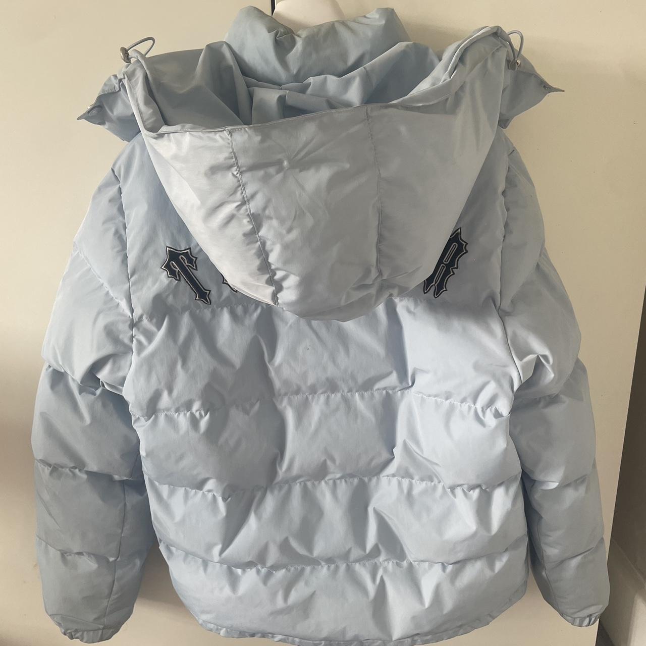 Trapstar irongate hooded puffer jacket Ice blue... - Depop