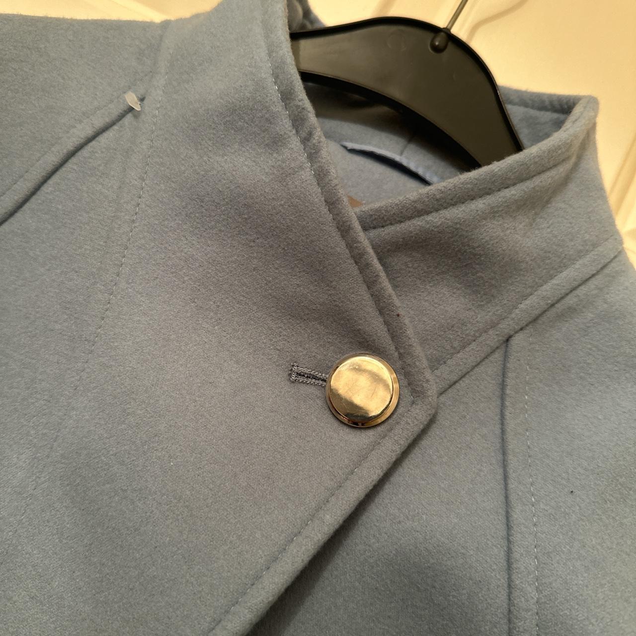 Oasis Women's Blue Coat | Depop