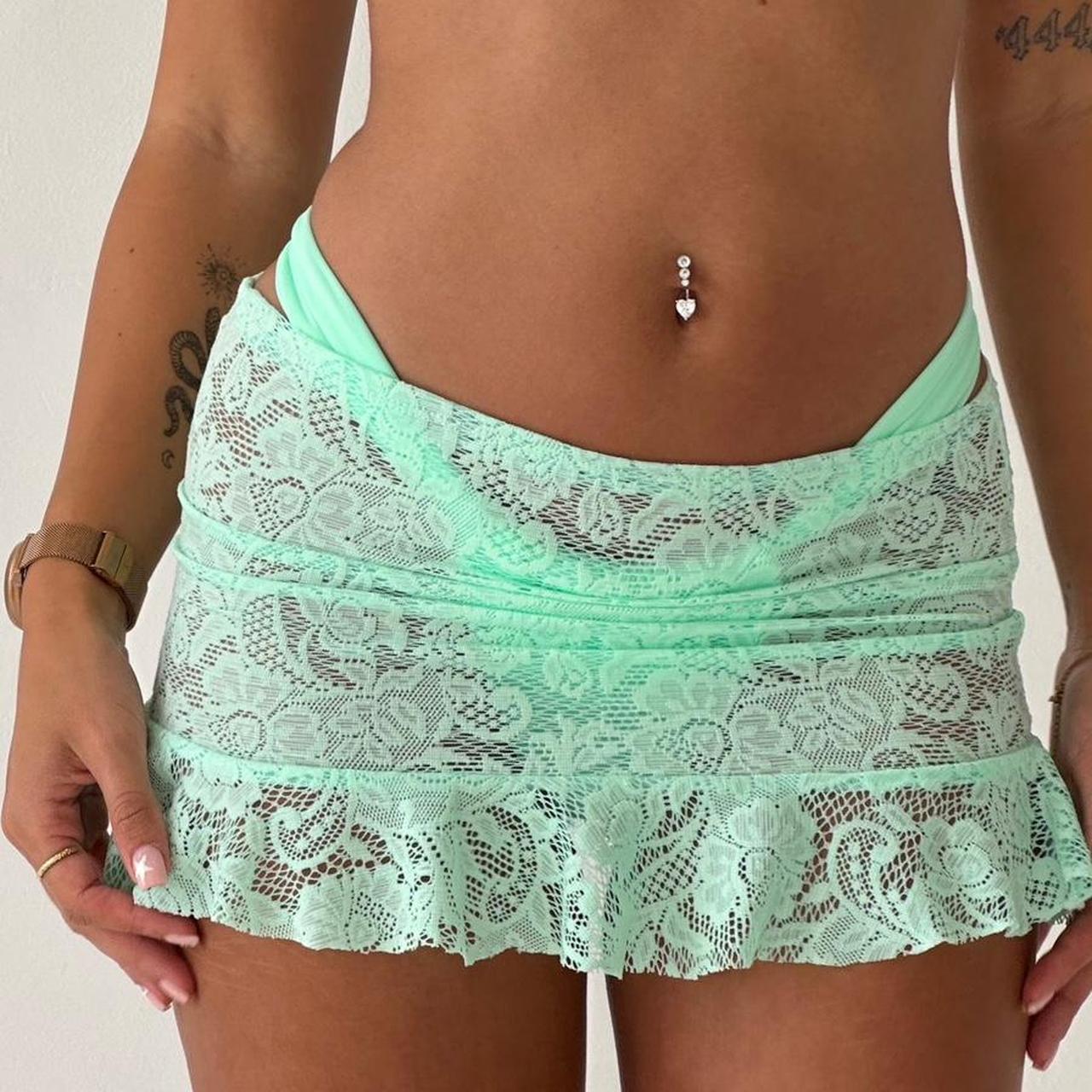 Y2K low rise mini micro frill skirt ONLY in