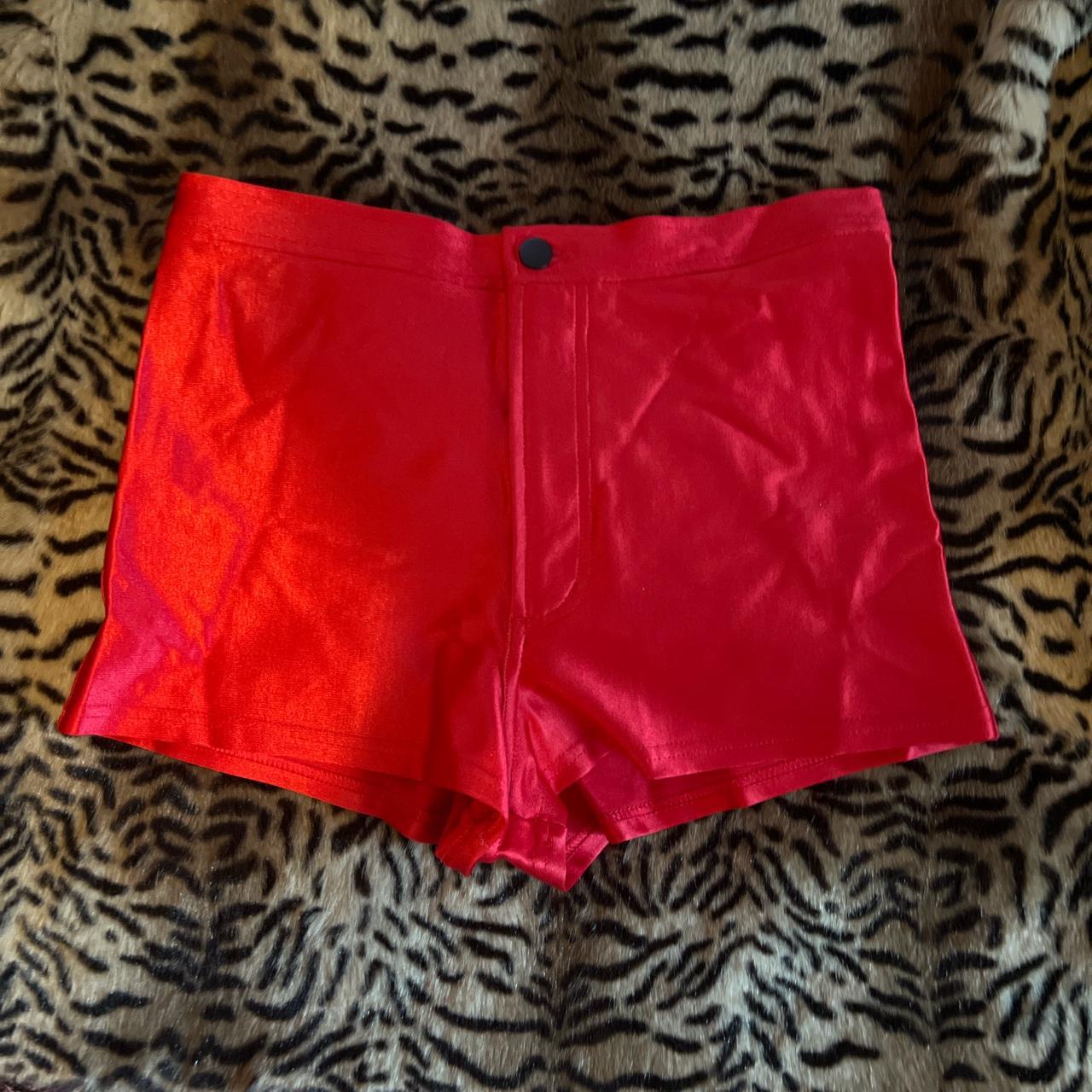 Red OG American Apparel Disco Shorts🪩 ️‍🔥 Vintage!!... Depop