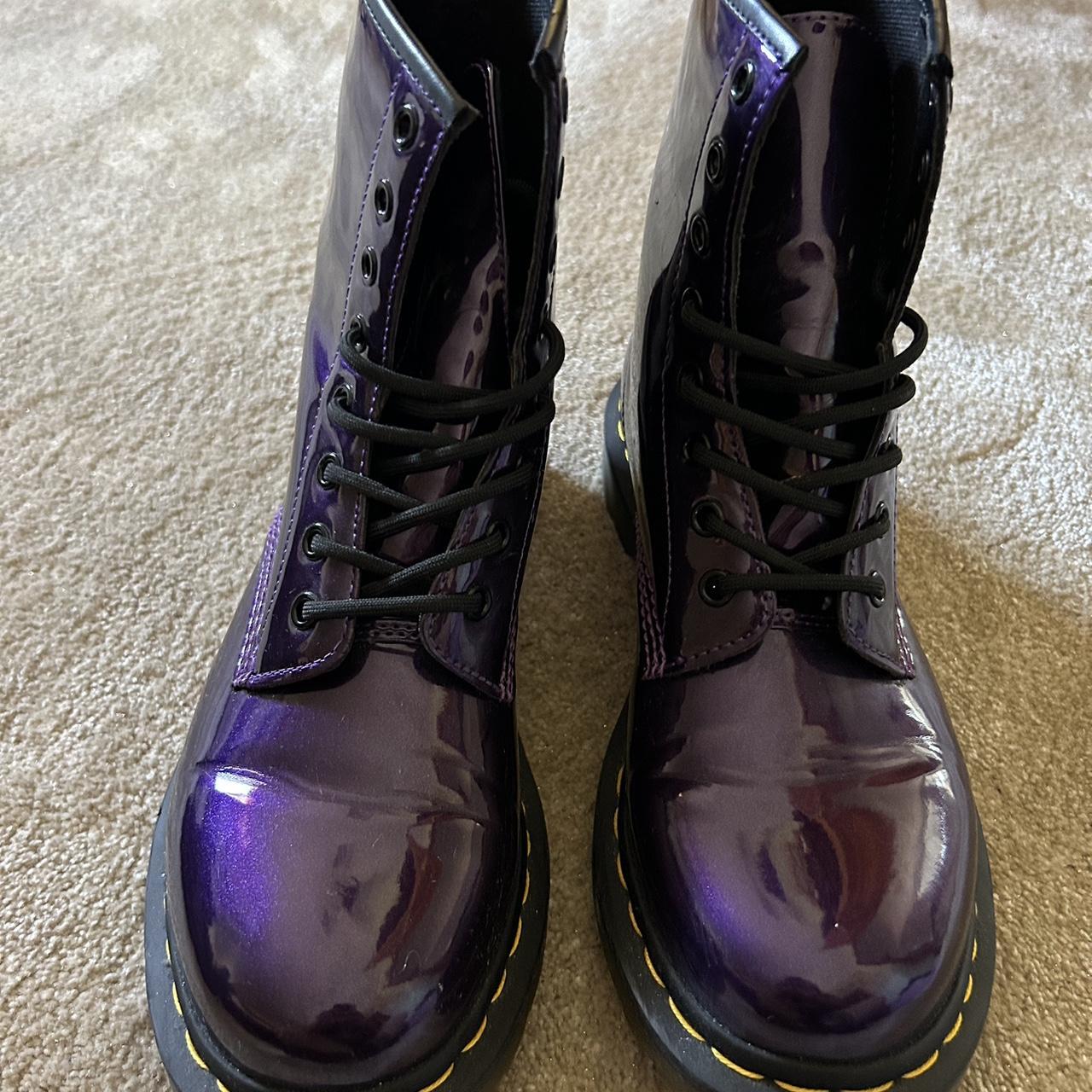 Purple vegan leather Doc Martens Worn a few times Depop