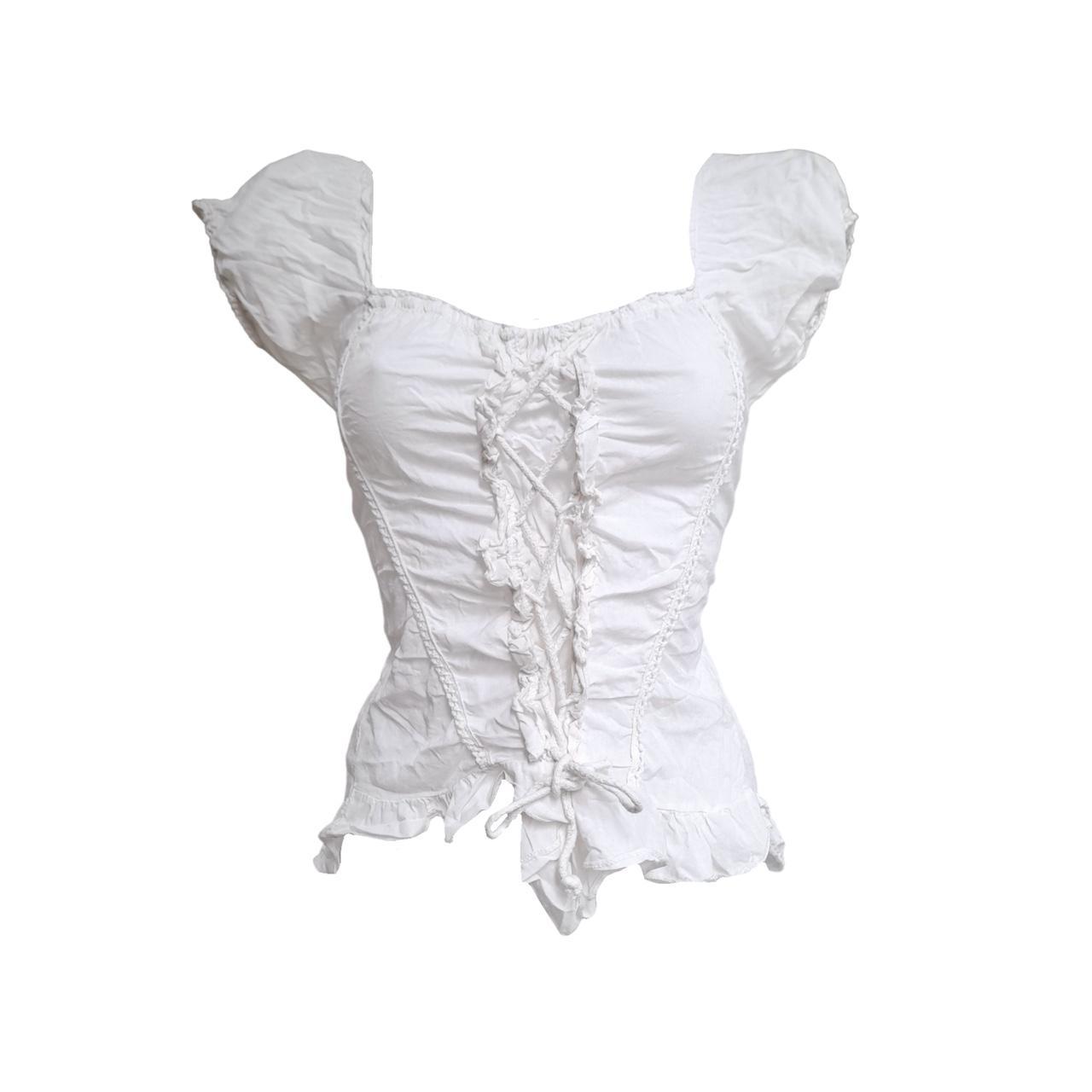 Coquette White Corset Top ♡ The Daintest Coquette Depop