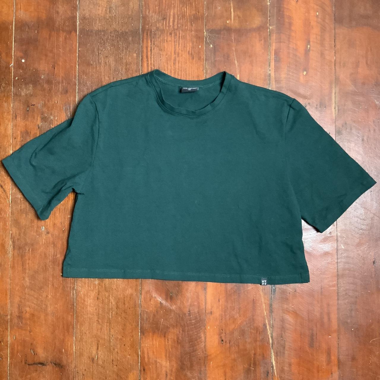🫑 Hype and Vice crop green tshirt 🔍 like new 📐... Depop