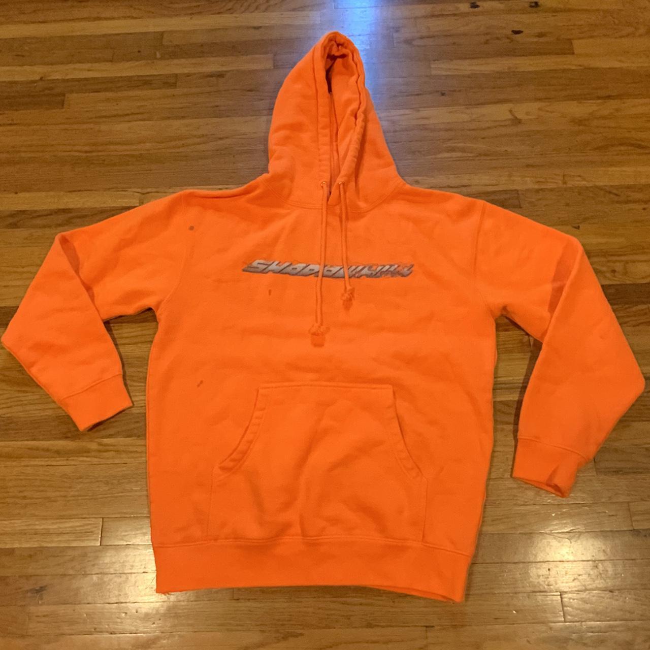 ☣️ Shadow Hill neon orange hoodie 🔍 some stains see... - Depop