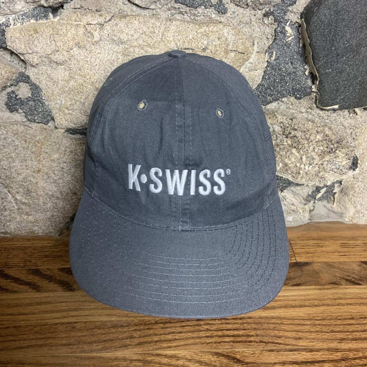 🦍 Grey K-Swiss embroidered strap back hat 🔍 used Depop