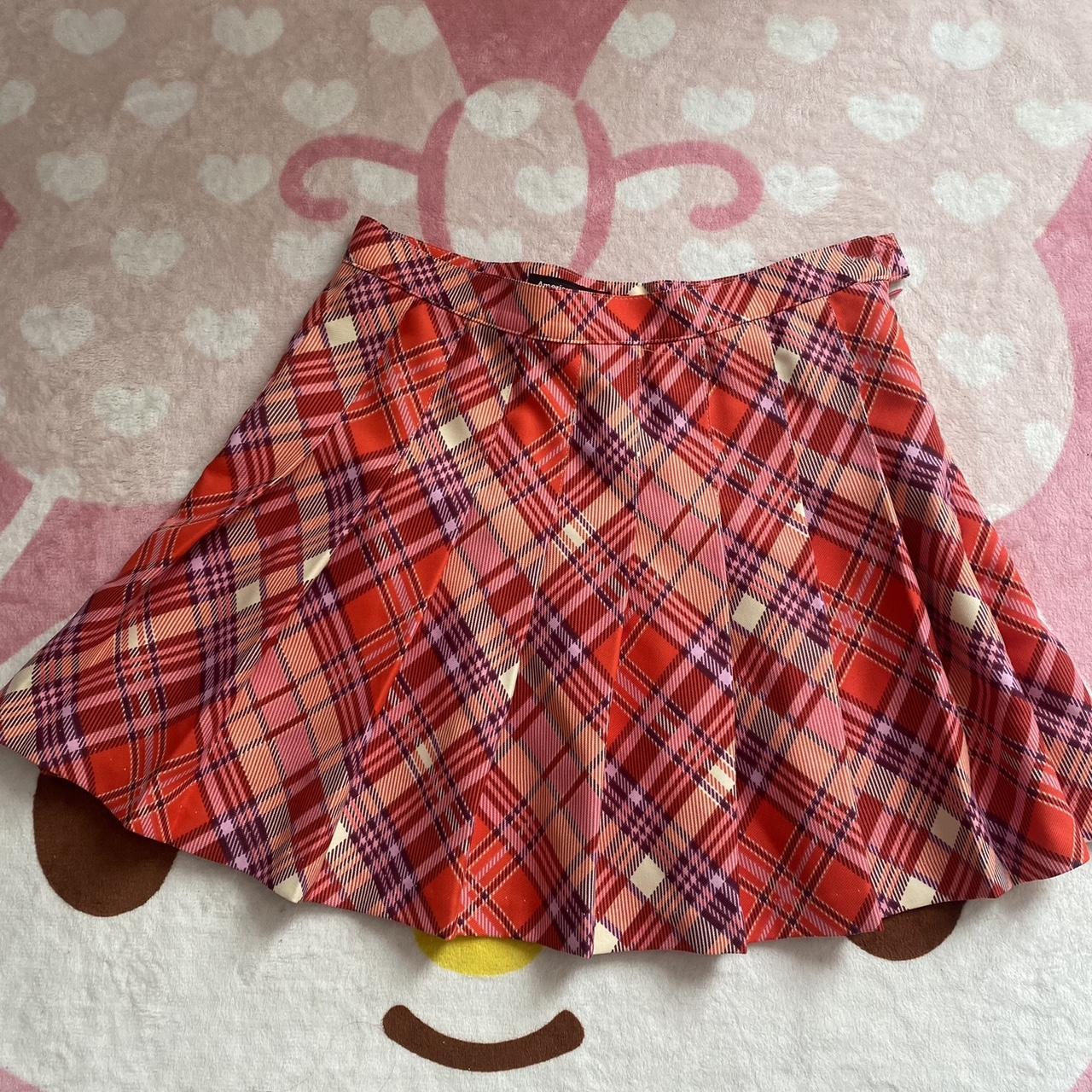 American Apparel Women's Red and Purple Skirt