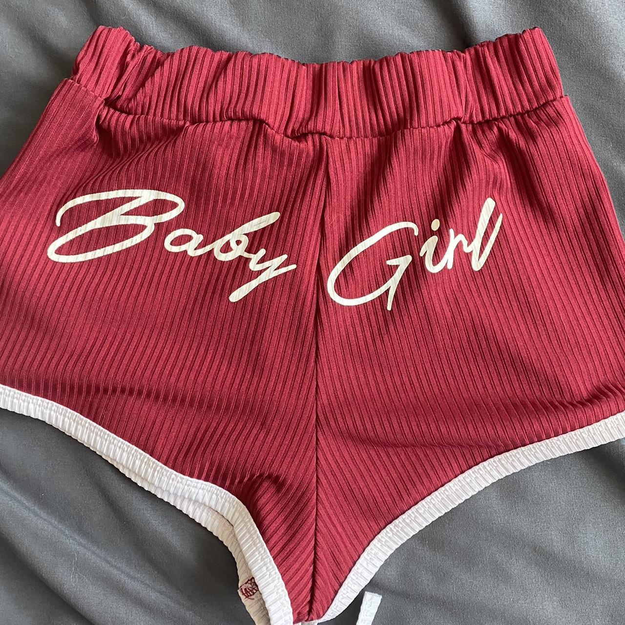 Red sleep shorts. Pajama booty shorts. Size Small.... Depop