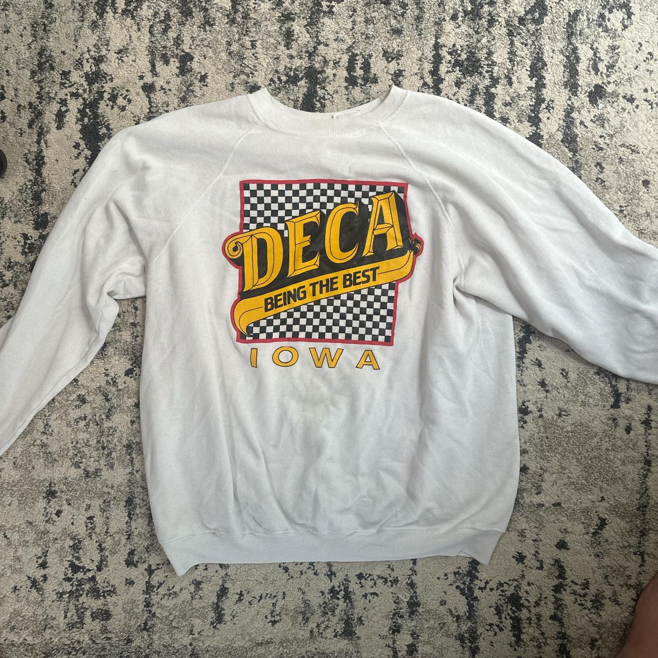 VINTAGE DECA IOWA CREW NECK! FITS LIKE SIZE M but