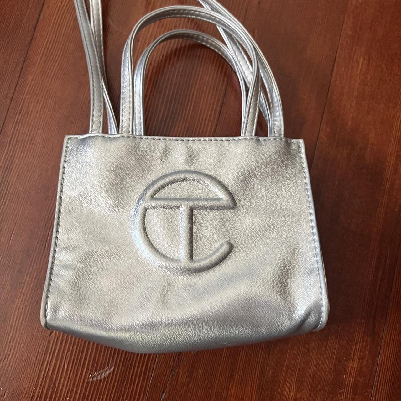 Silver telfar bag Some wear inside and stains and a... Depop