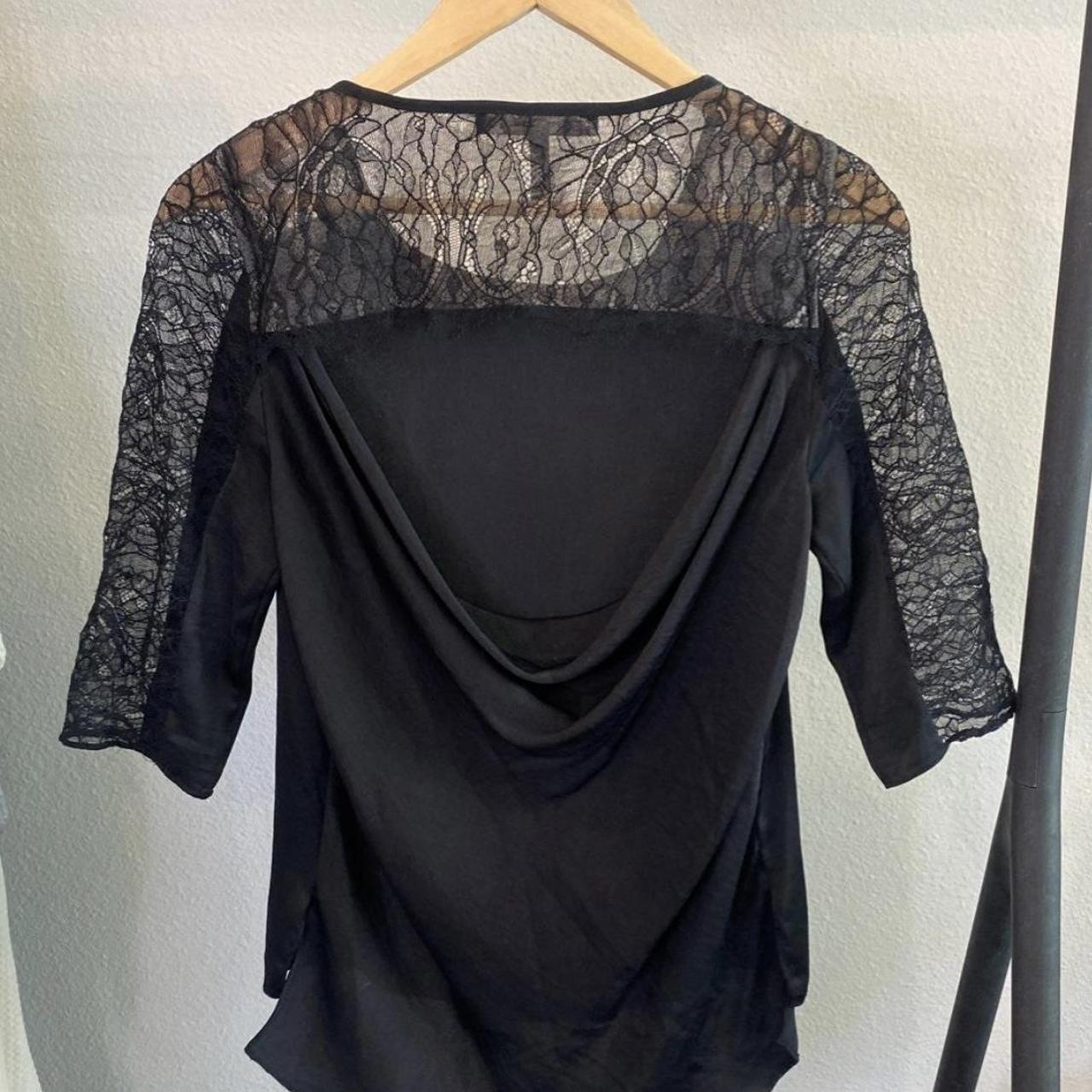 bcbgmaxazria lace black top XS Really pretty lace