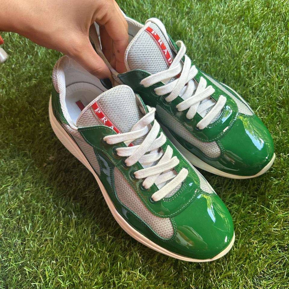 Green prada discount americas cup sneakers