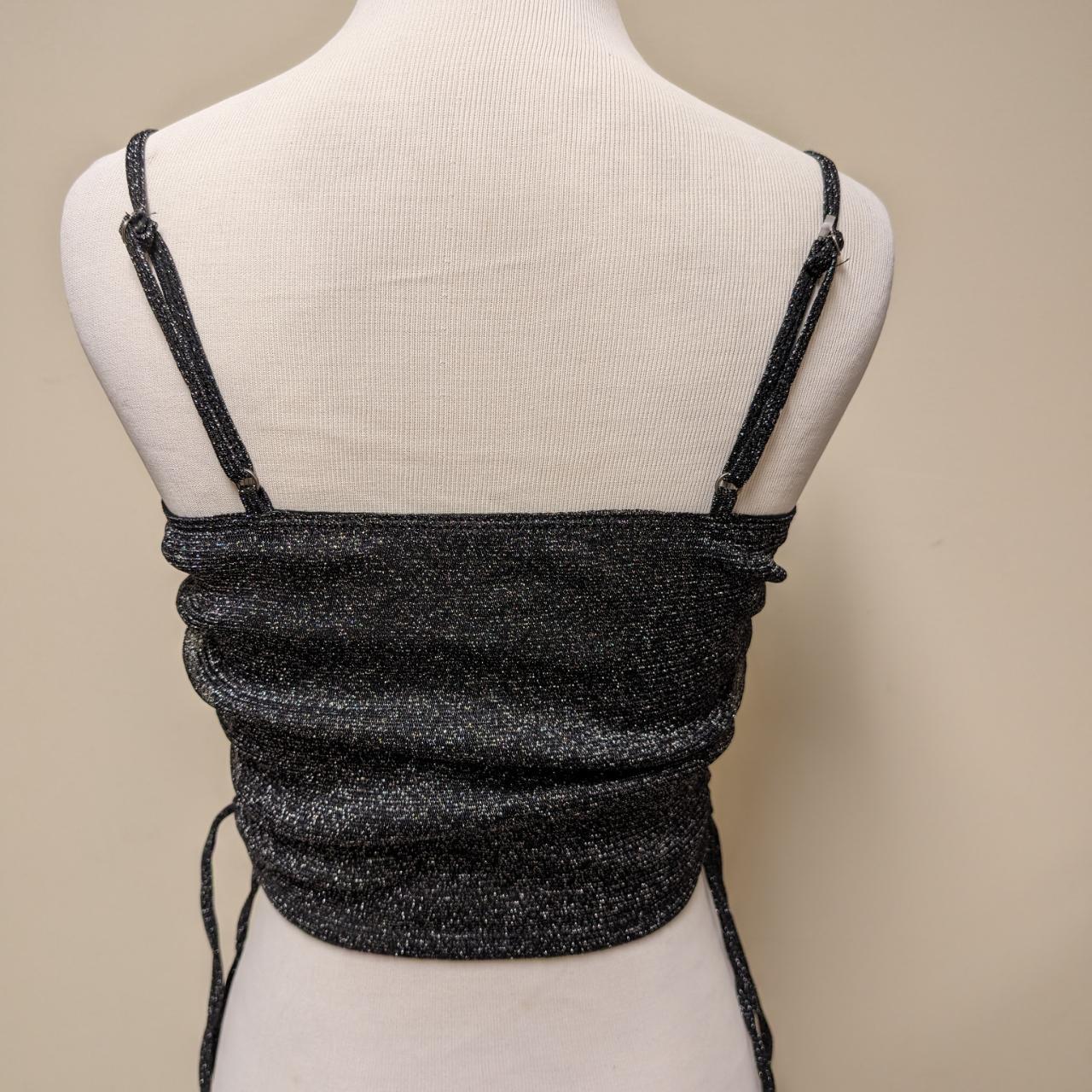 Hollister ストマー　10枚 HOLLISTER KNIT TOP CHARCOAL WITH WHITE LACE BIRD AND LOGO 3