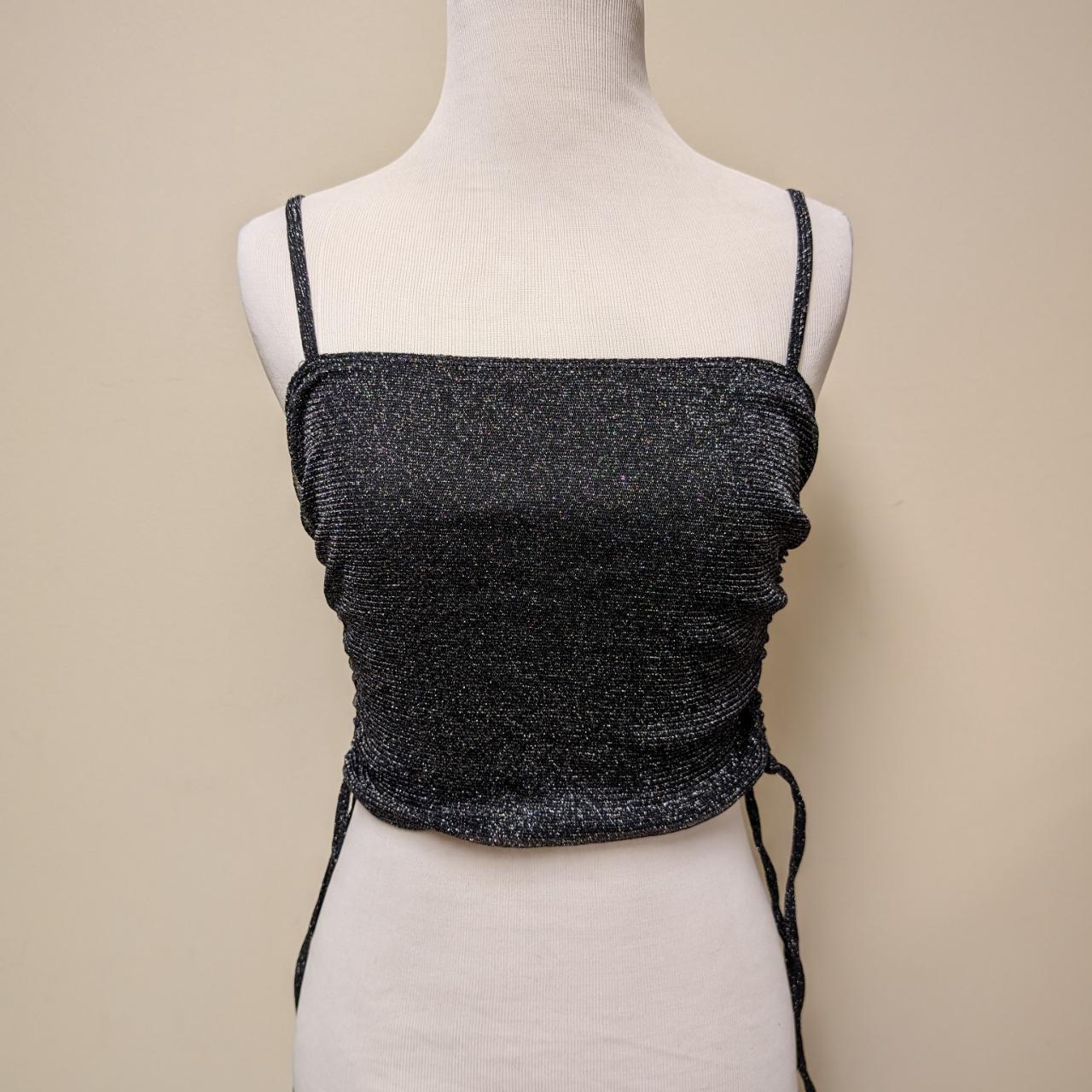 HOLLISTER SPARKLY MESH TANK TOP SIDES CAN BE CINCHED | Depop