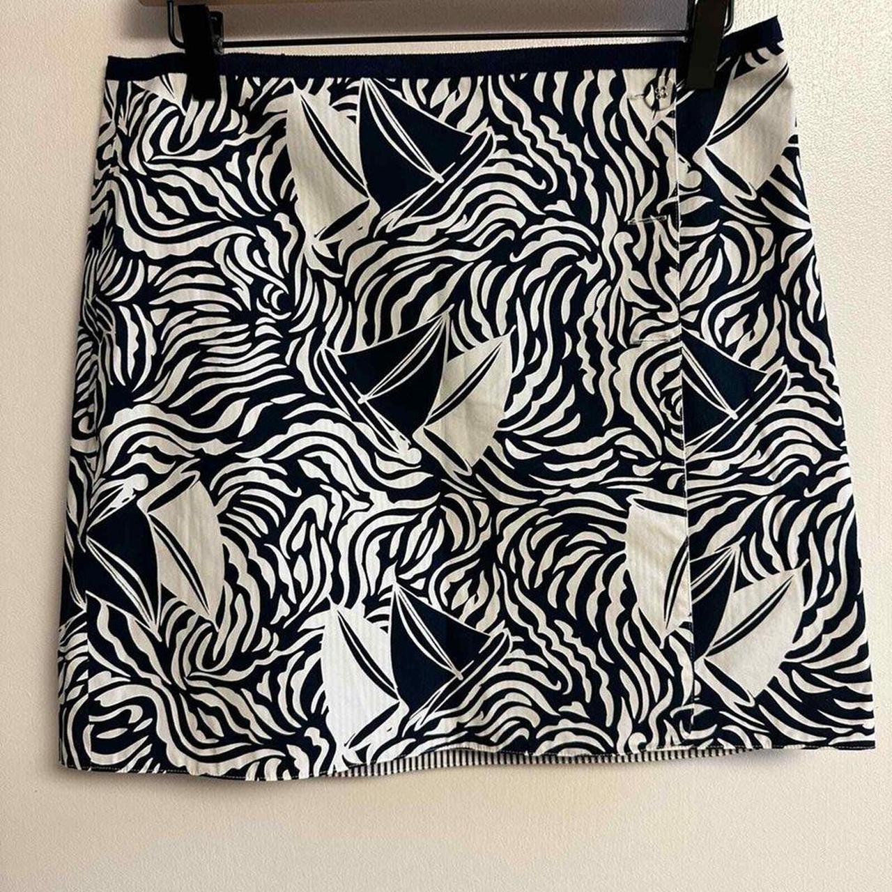papier Wrapped skirt/White and black
