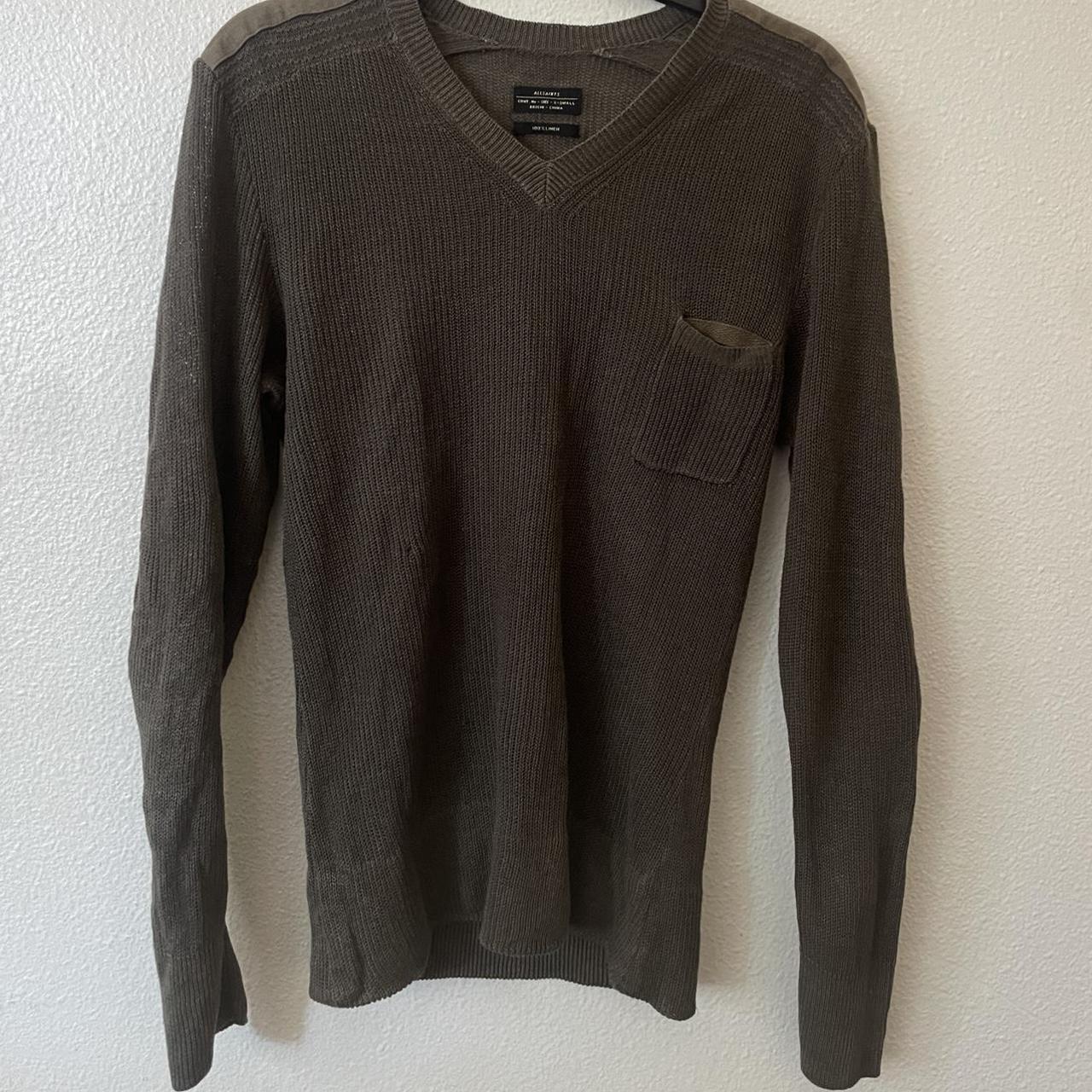 super comfy allsaints sweater, rugby style, army... - Depop