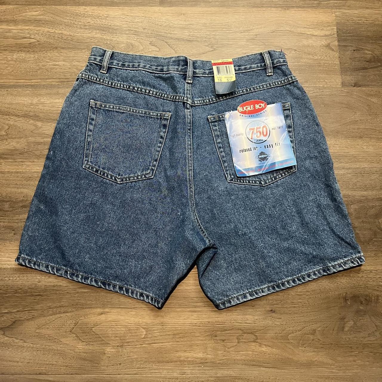 Bugle Boy Women's Blue Shorts Depop