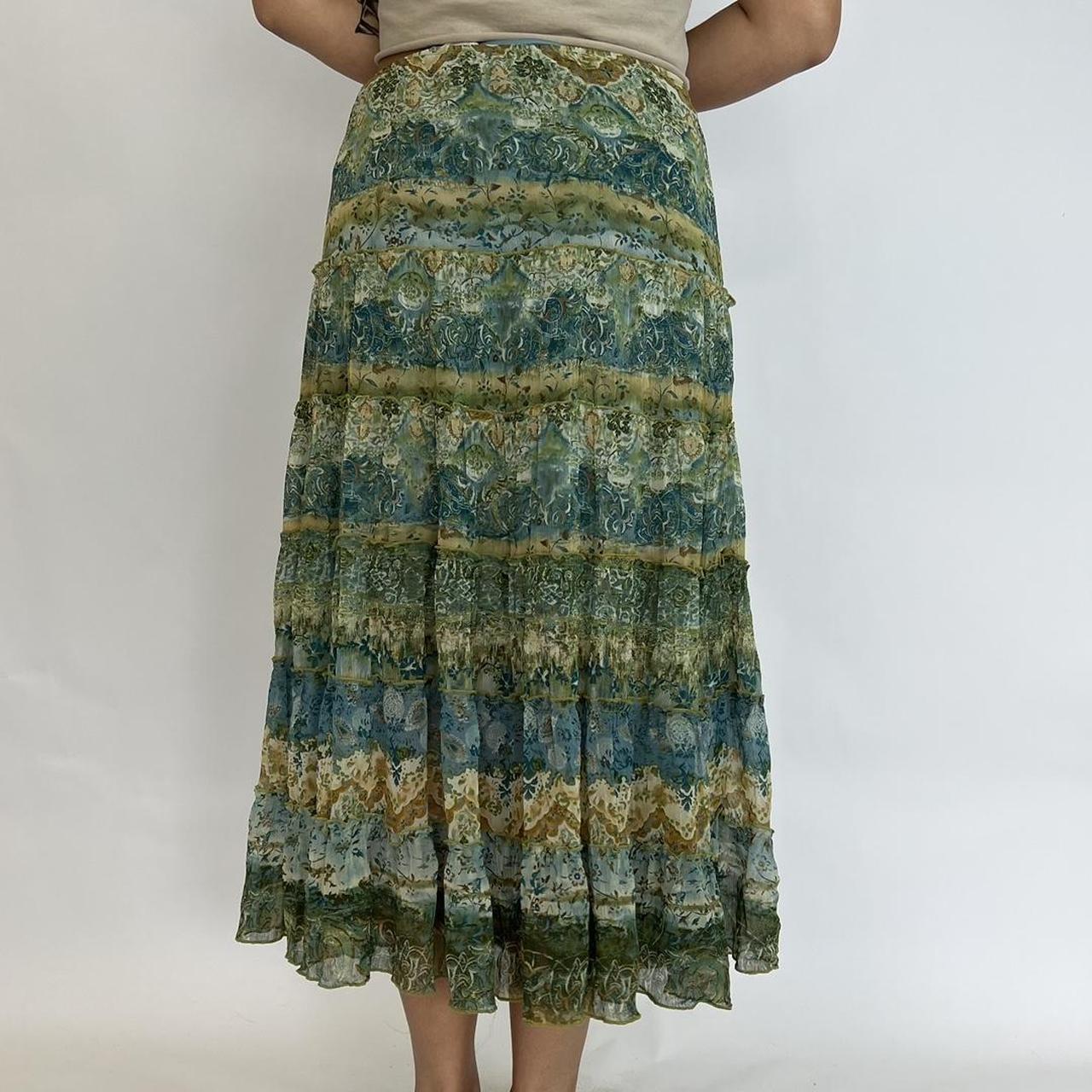 fairy maxi skirt tiered skirt with the cutest fairy... - Depop