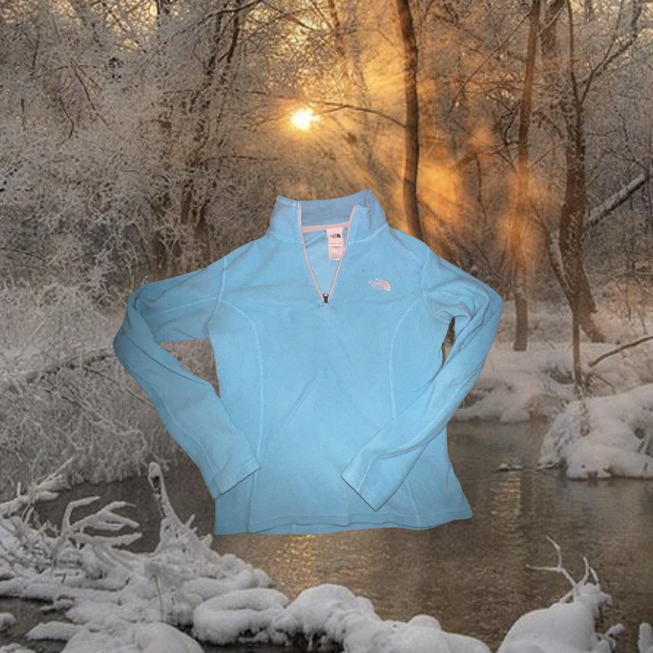 The north face hot sale baby blue jacket