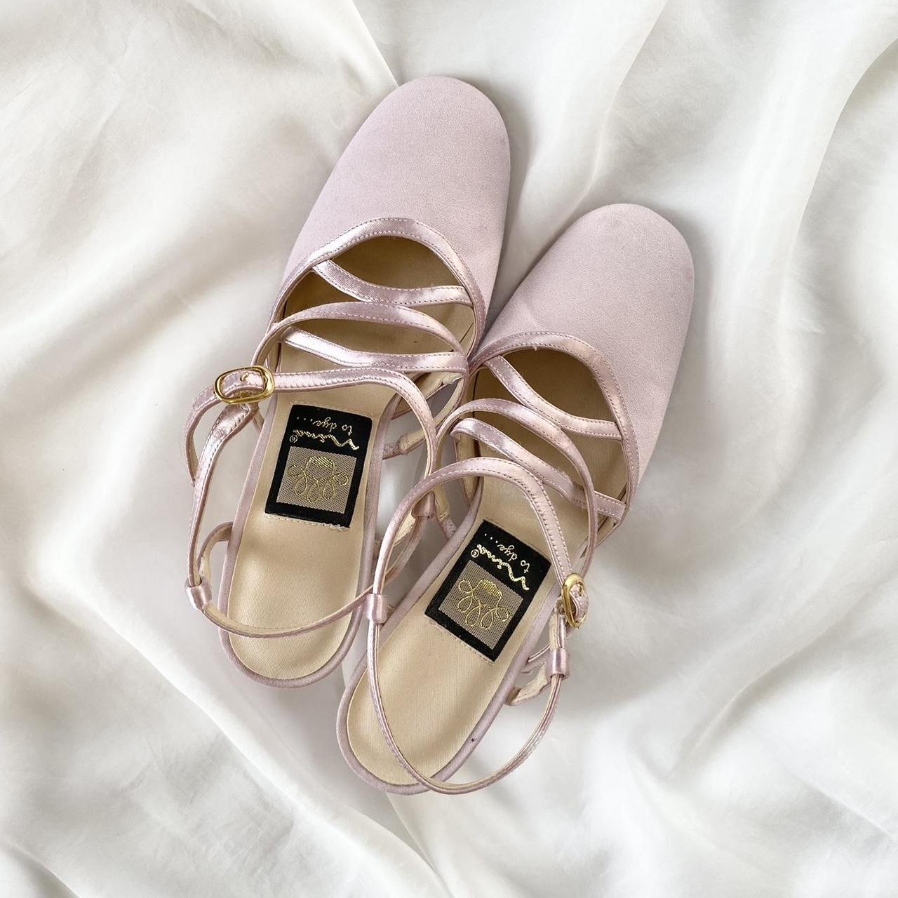 Pink Strappy Vintage Mary Jane Kitten Heels ♡... Depop