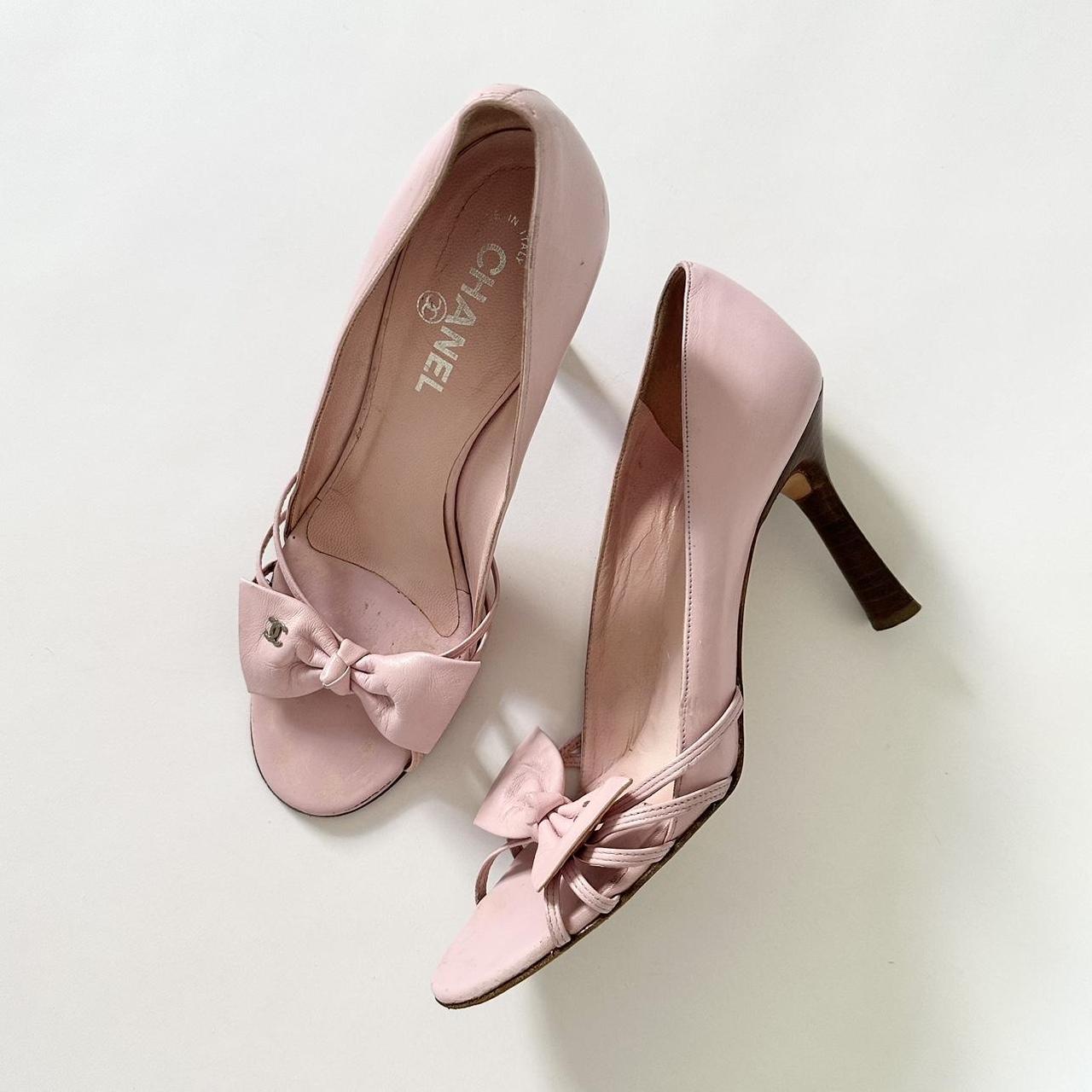 CHANEL, Shoes, Chanel Pink Bow Heels