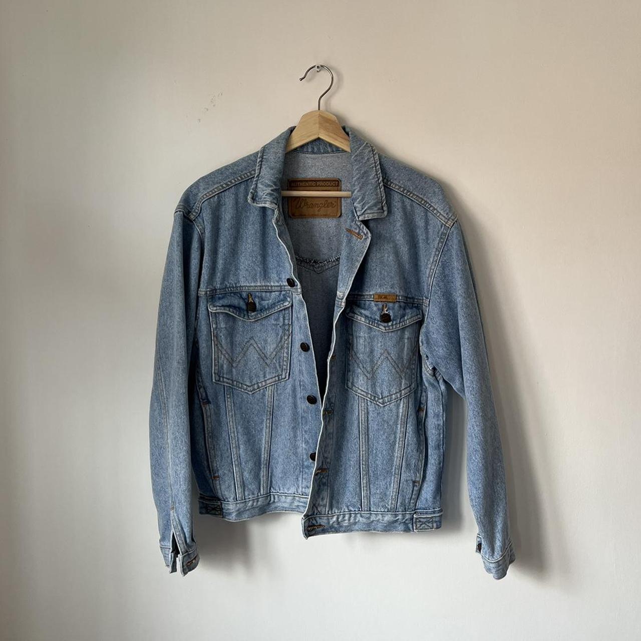 Vintage Wrangler Denim Jacket In Size Medium - - Depop