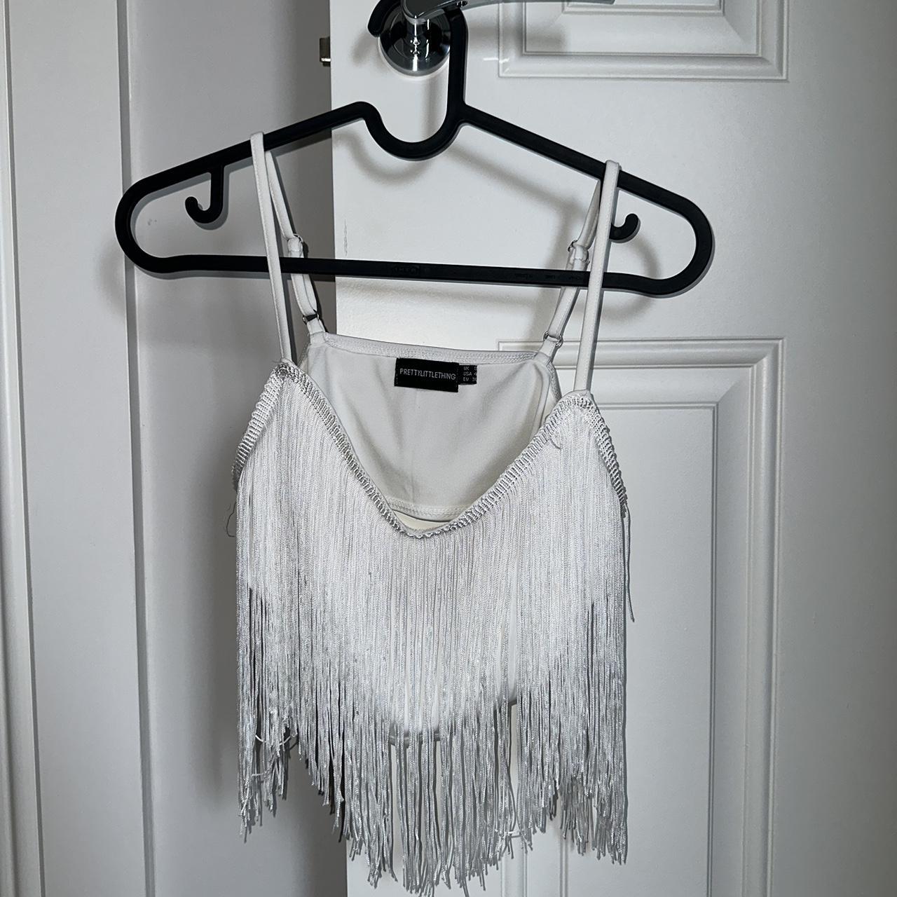 white tassel tank top