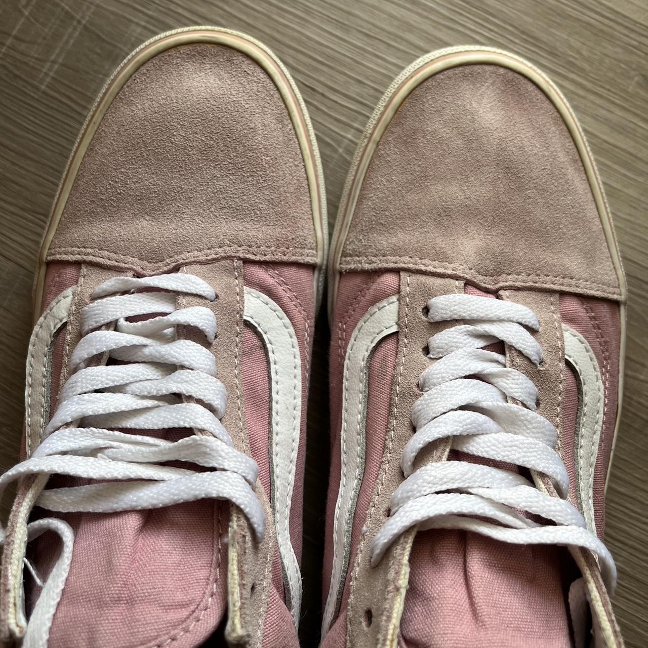 Pink Vans size 7.5mens/ 9 women’s Some yellowing... Depop