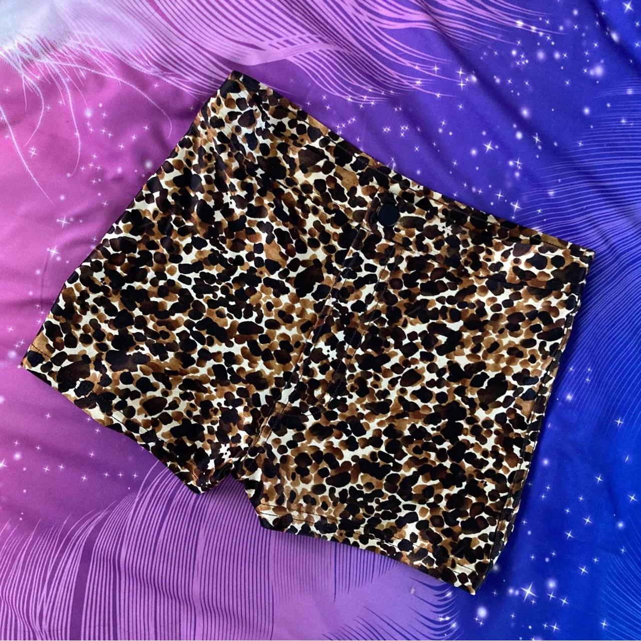 American Apparel Leopard Print Disco Shorts,