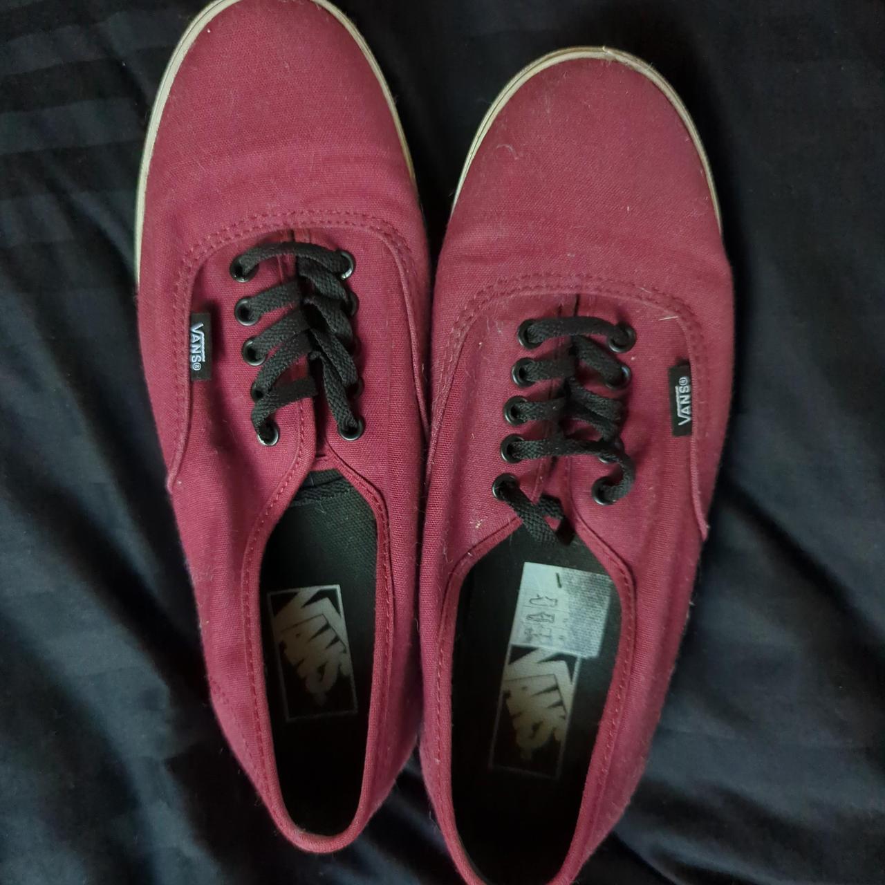 Burgundy store vans journeys